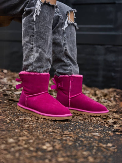 SMAIBULUN Ugg | Bailey Bow Ugg Mini Boots - Fuchsia