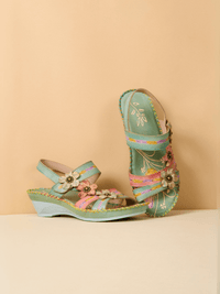 Soffia | Rosalie Floral Applique Slingback Sandals