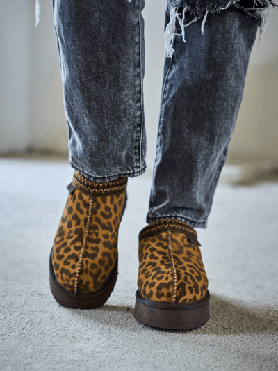 Smaibulun Ugg | Tassie X Tasman Platform Slipper Boot - cheetah