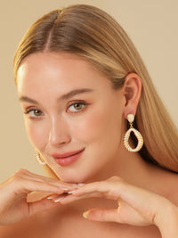 Going For Gold Hammered Enamel Earrings