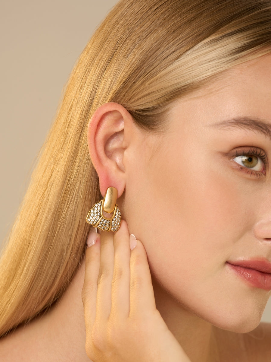 Sweet Stunner Rhinestone Embellished Stud Earrings