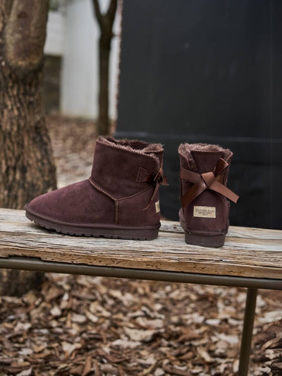 SMAIBULUN Ugg | Bailey Bow Ugg Mini Boots - Chocolate