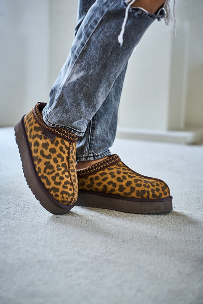 Smaibulun Ugg | Tassie X Tasman Platform Slipper Boot - cheetah