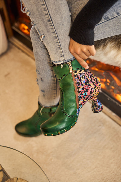 Soffia | Christmas Ocean Breeze Tassel Leather Ankle Boots