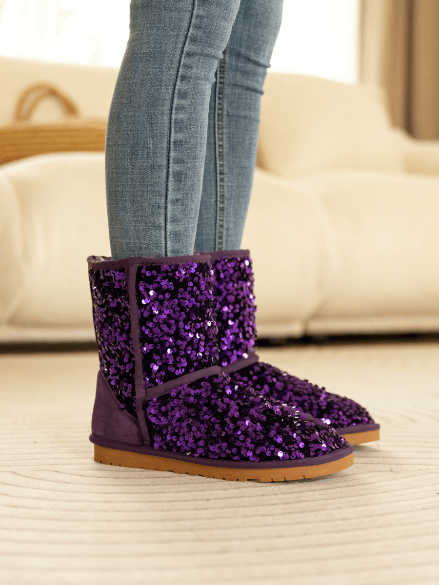 Purple sequin ugg boots hotsell