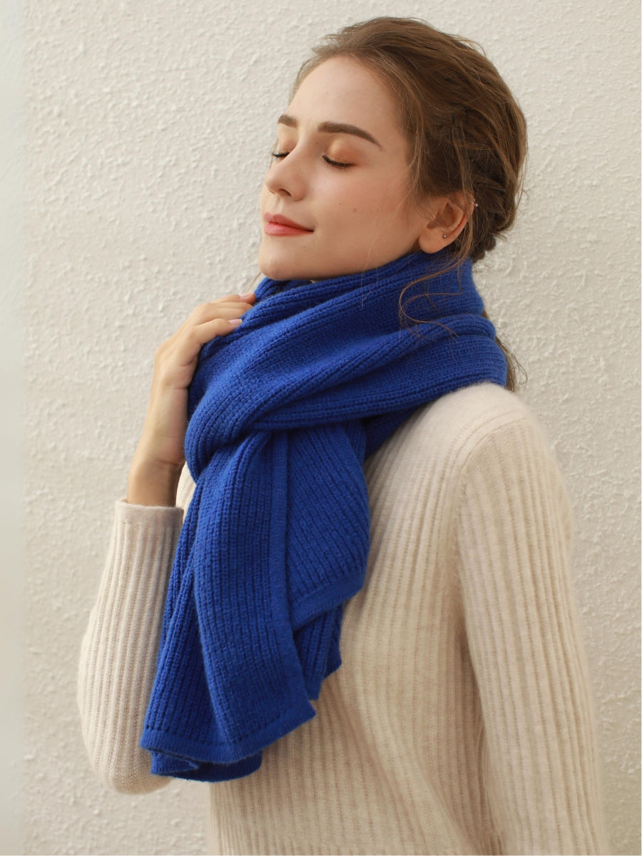 Arielle Cashmere blend Thread Scarf - Blue