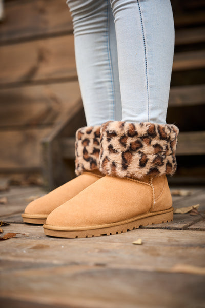 SMAIBULUN Ugg | Adelene Sherpa Woolen Boots - Chestnut