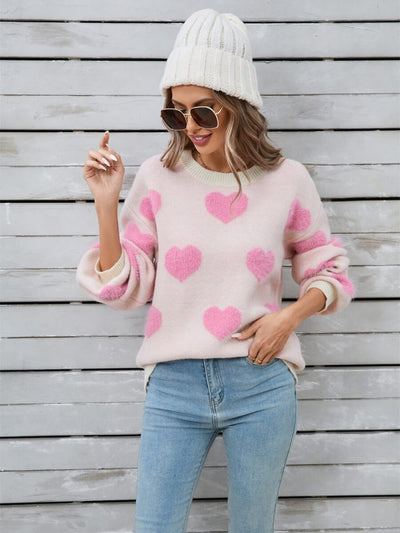 Mood Lift Heat Prints Sweater - Cream