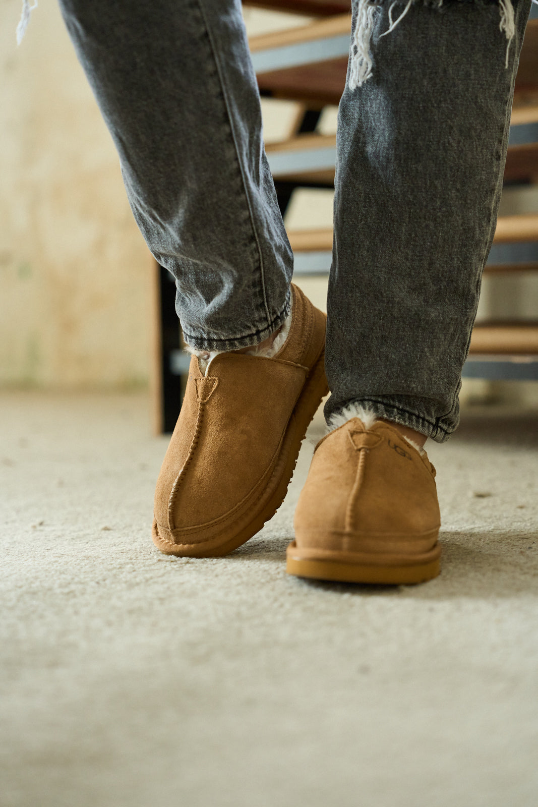 Smaibulun Ugg | Brisk Feels Wool Blend Slipper Boot - chestnut