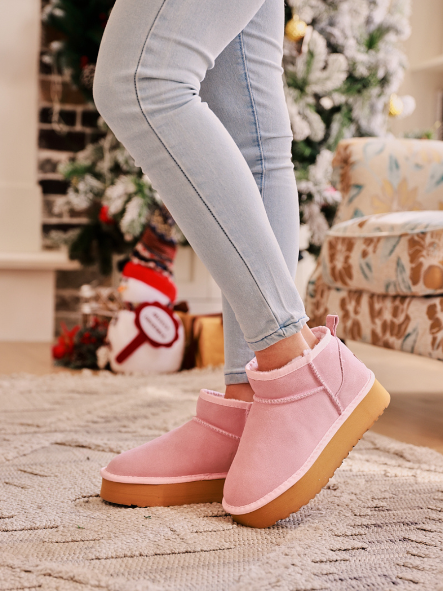 Smaibulun Ugg | Ultra Mini Platform Low Ankle Boot - Pink – SMAIBULUN