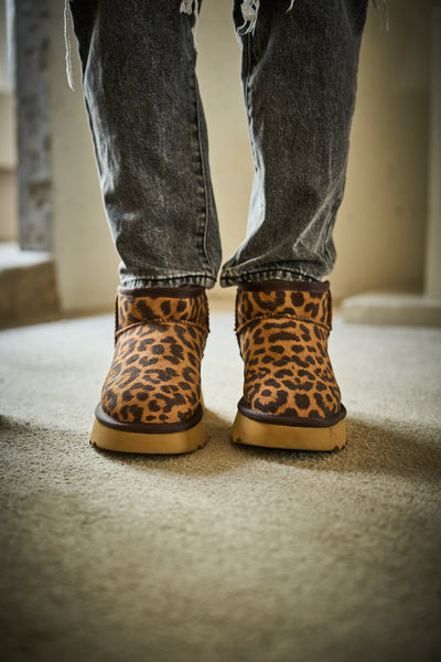 SMAIBULUN Ugg | Ultimate Platform Ankle Boots - cheetah