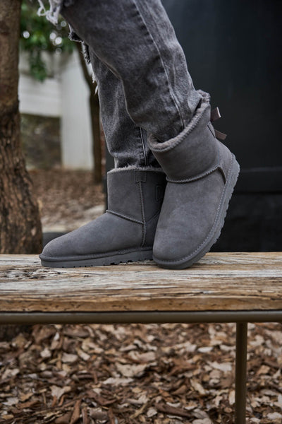 SMAIBULUN Ugg | Bailey Bow Ugg Mini Boots - Grey