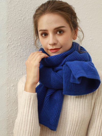 Arielle Cashmere blend Thread Scarf - Blue