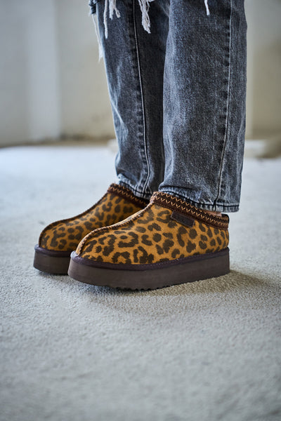 Smaibulun Ugg | Tassie X Tasman Platform Slipper Boot - cheetah