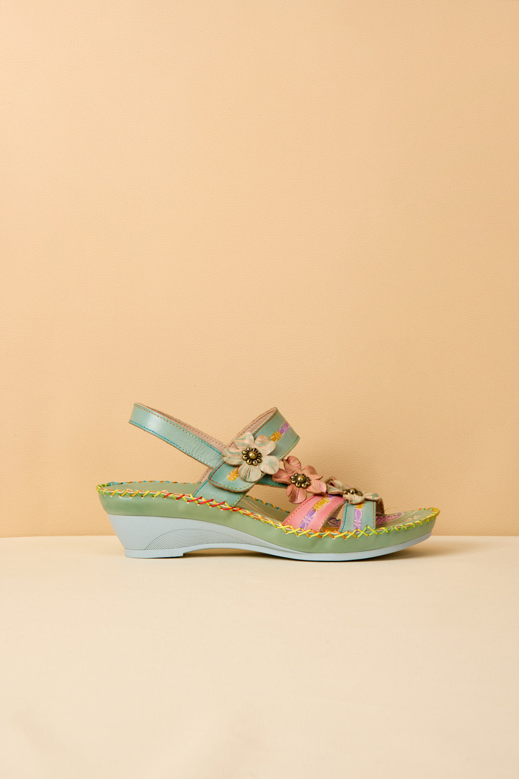 Soffia | Rosalie Floral Applique Slingback Sandals