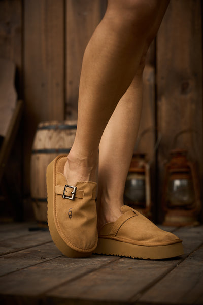 SMAIBULUN Ugg | Forever Iconic Platform Clog - Chestnut