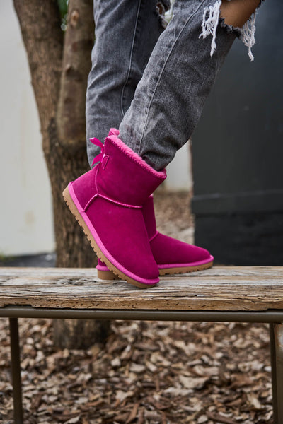 SMAIBULUN Ugg | Bailey Bow Ugg Mini Boots - Fuchsia