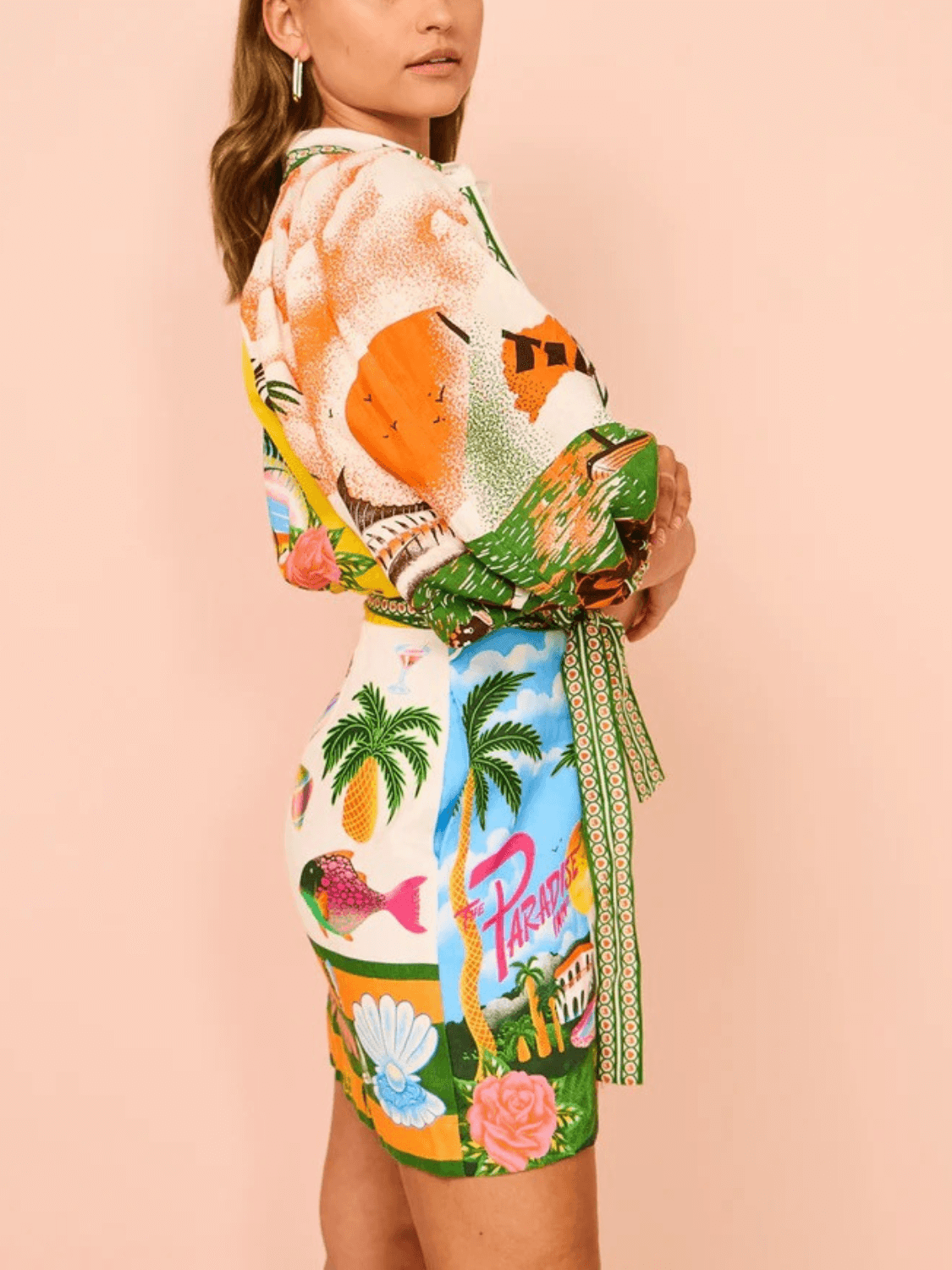 Welcome Paradise Bay Artist Printed Mini Dress