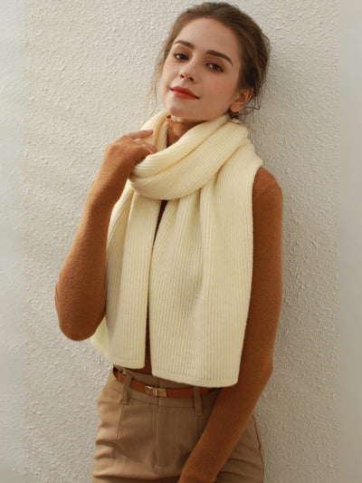 Arielle Cashmere blend Thread Scarf - Cream