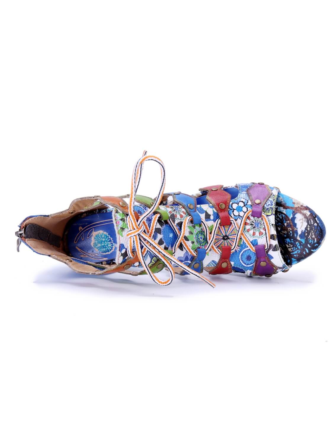 Soffia | Modern Day Color Leather Studded Heels