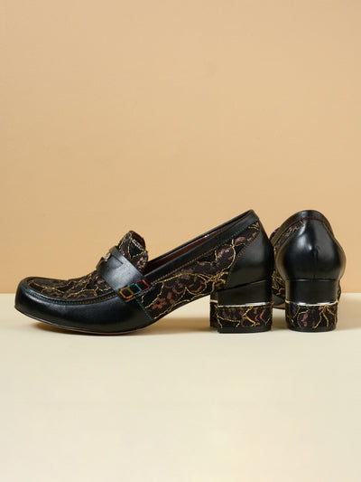 Soffia | Winny Jacquard Leather Loafer