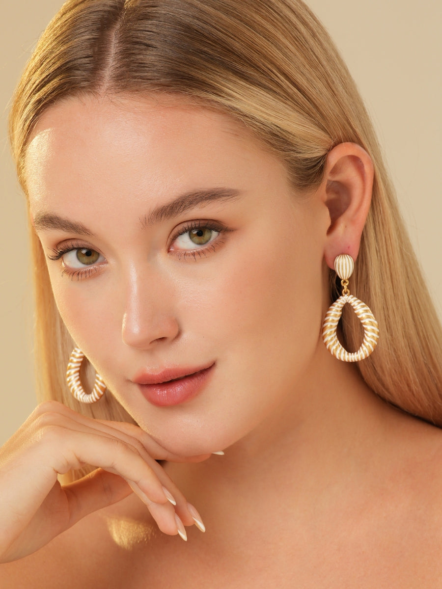 Going For Gold Hammered Enamel Earrings