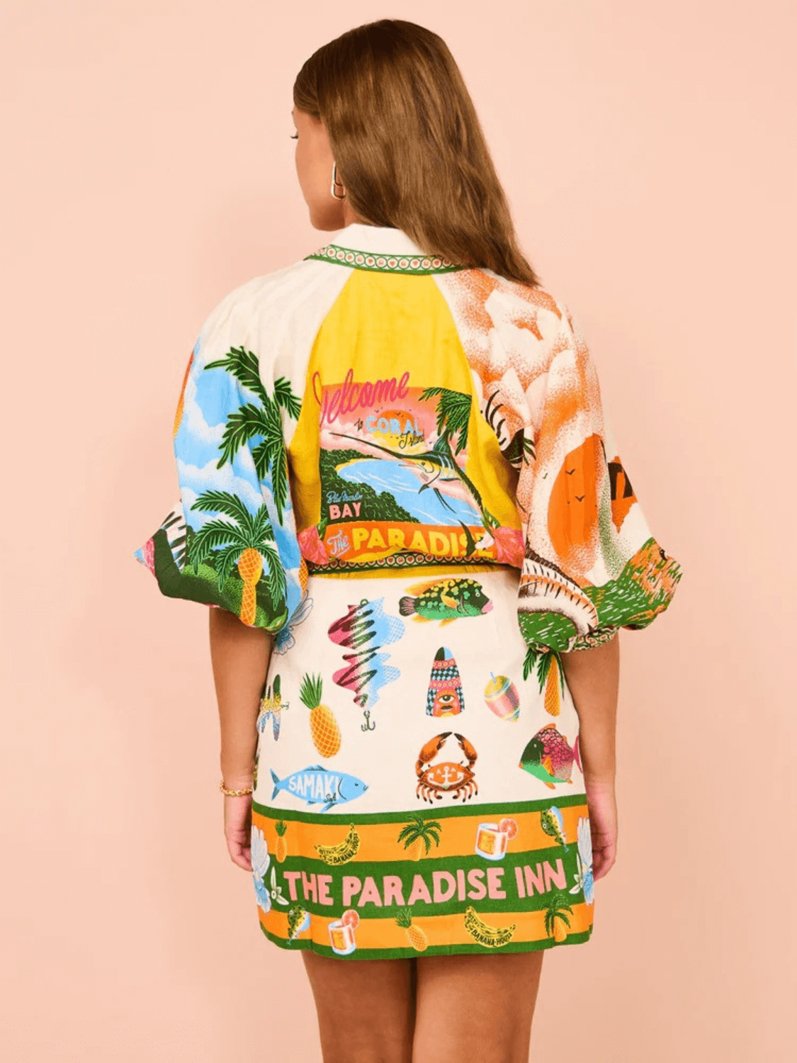 Welcome Paradise Bay Artist Printed Mini Dress