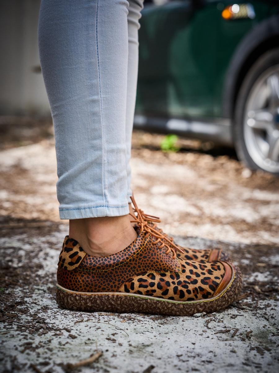 Soffia | Justeena Animal Pattern Leather Outdoor Sneaker