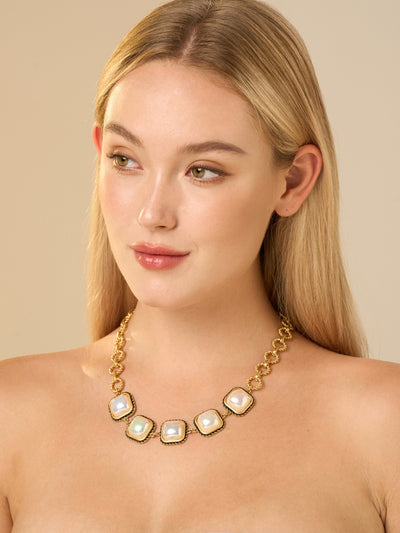 Cristina Chain Pearl Pendant Necklace