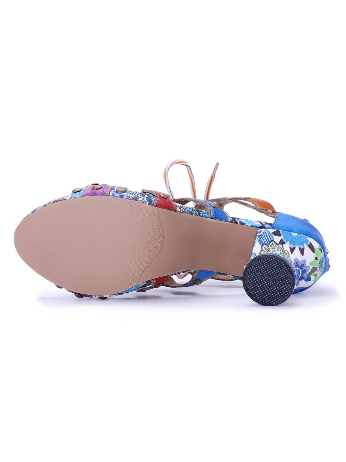 Soffia | Modern Day Color Leather Studded Heels