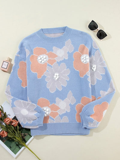 Sandrine Floral Knit Sweater