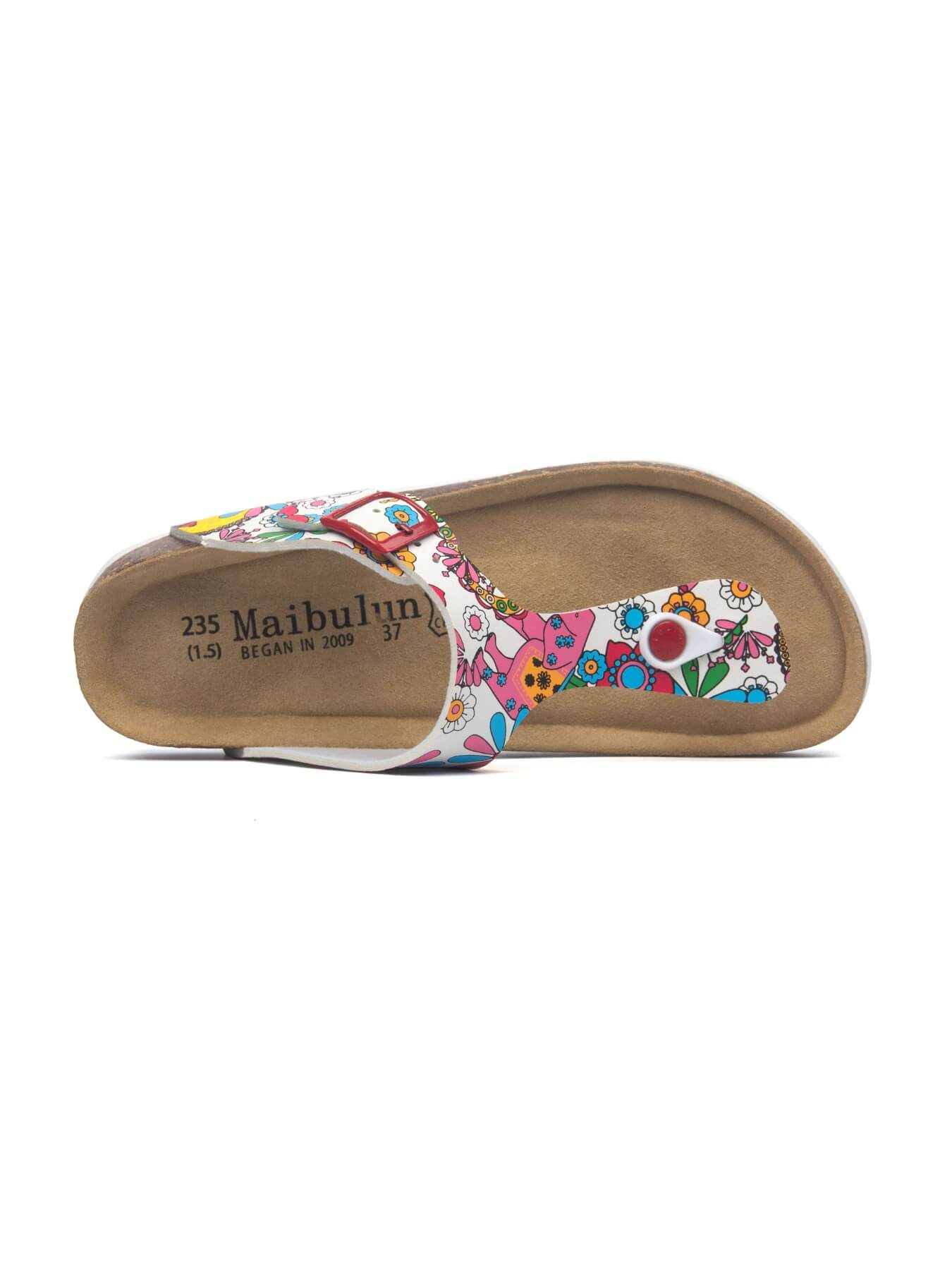 Maibulun | T-Strap Footbed Sandal - multi