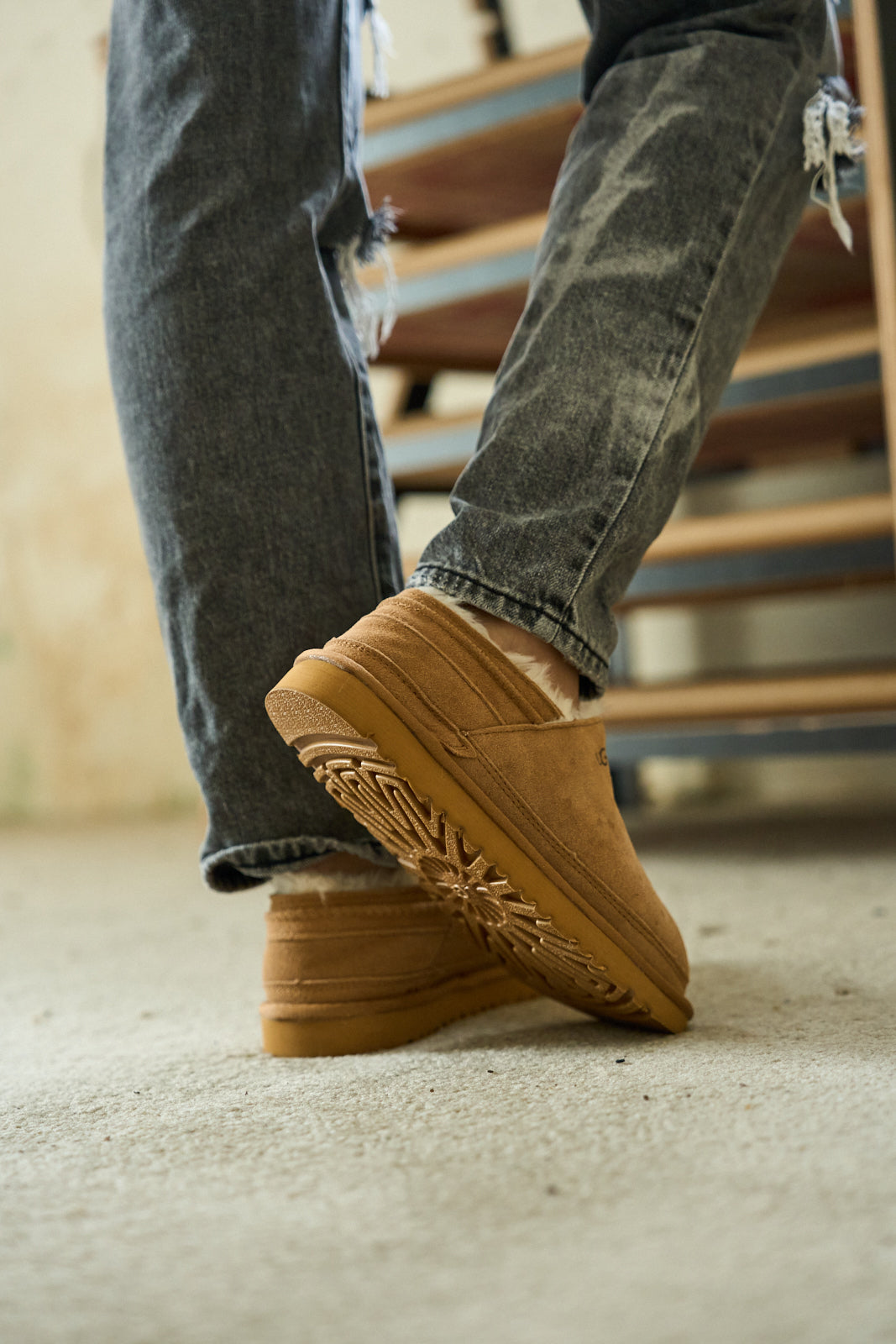 Smaibulun Ugg | Brisk Feels Wool Blend Slipper Boot - chestnut