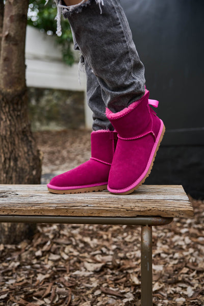 SMAIBULUN Ugg | Bailey Bow Ugg Mini Boots - Fuchsia