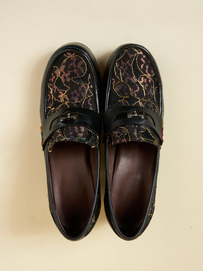 Soffia | Winny Jacquard Leather Loafer