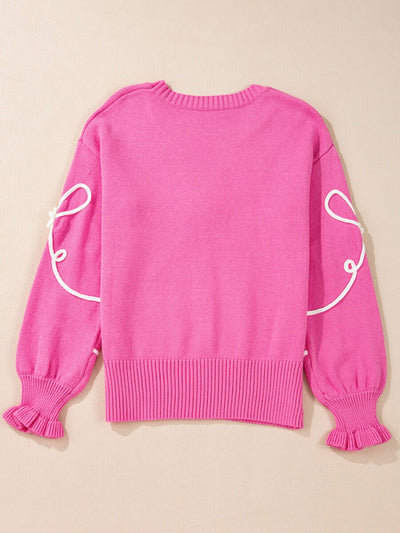 Gleeful Grace Bow Detail Knit Sweater