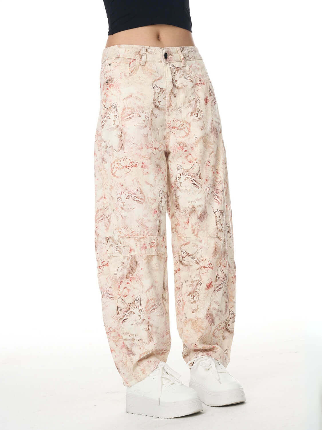 Classic Mid Waisted Barrel Jeans - Pink