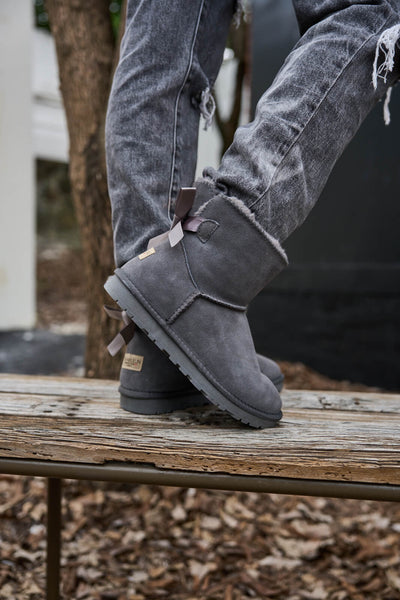 SMAIBULUN Ugg | Bailey Bow Ugg Mini Boots - Grey