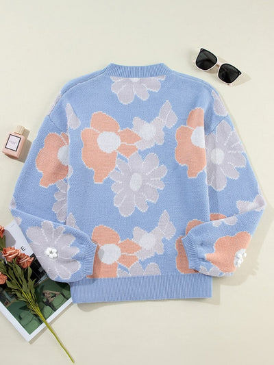 Sandrine Floral Knit Sweater