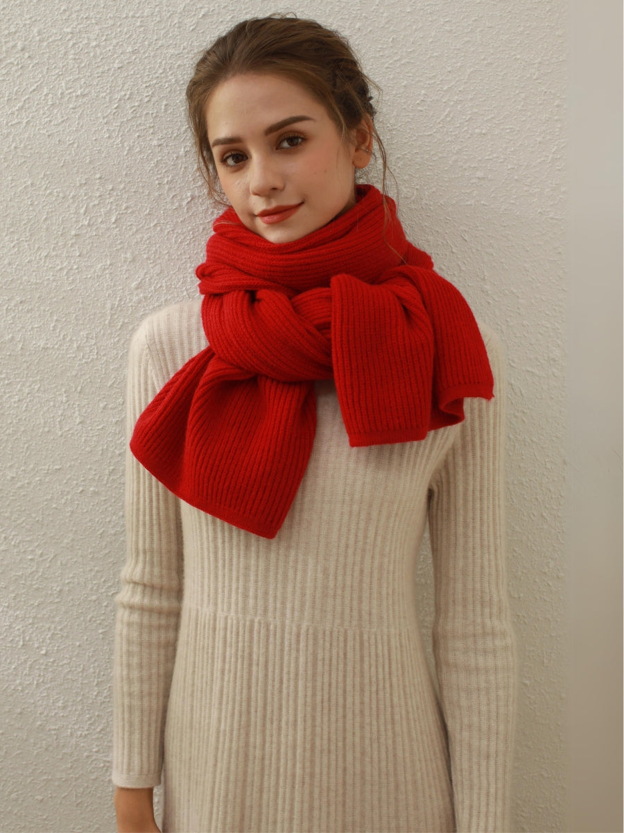 Arielle Cashmere blend Thread Scarf - Red