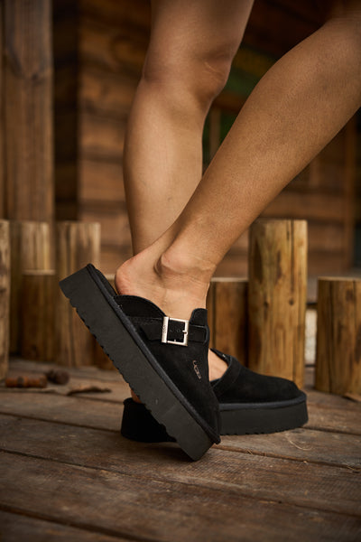 SMAIBULUN Ugg | Forever Iconic Platform Clog - Black