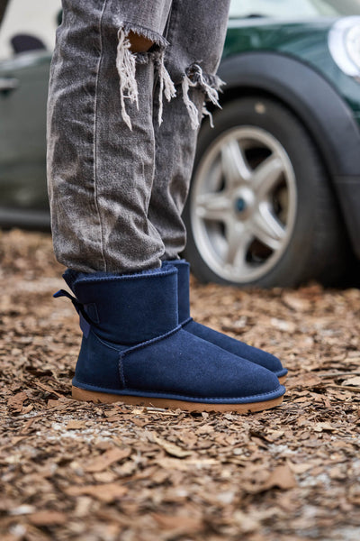 SMAIBULUN Ugg | Bailey Bow Ugg Mini Boots - Navy