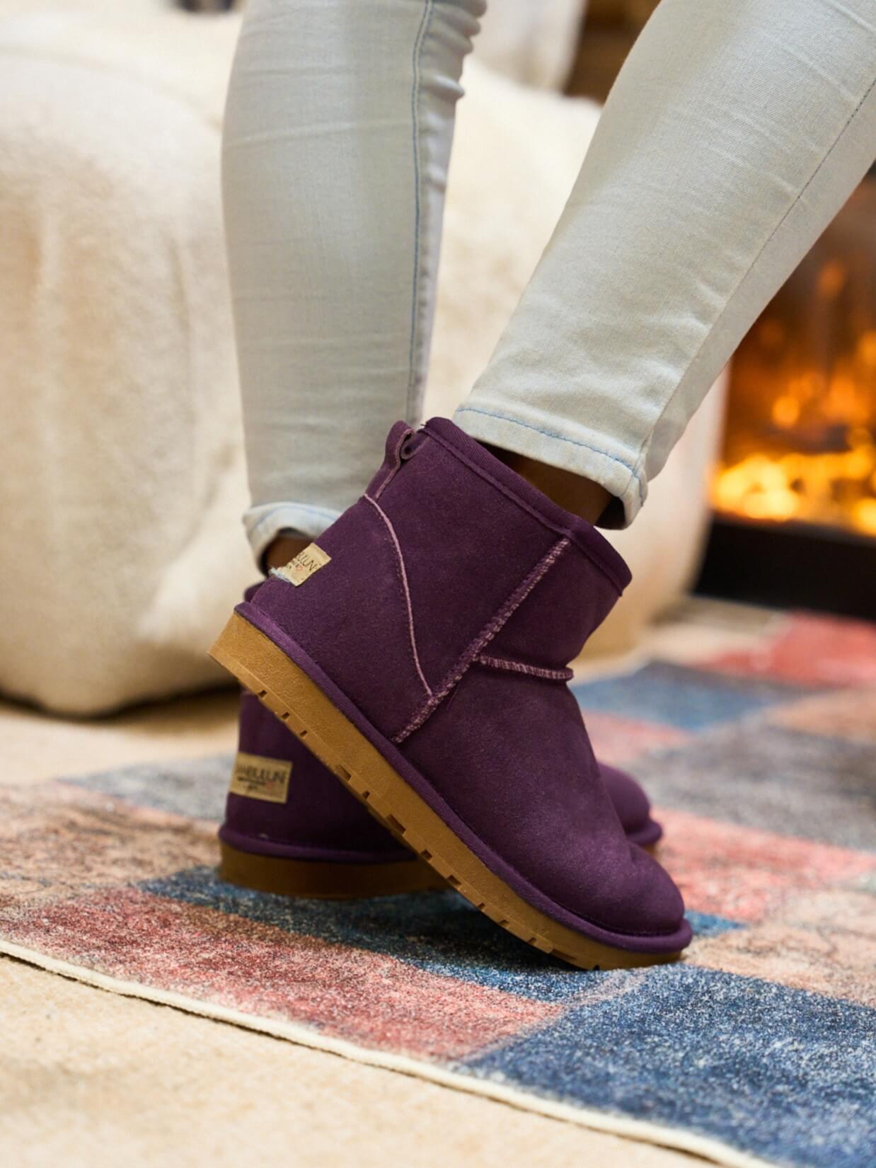 SMAIBULUN Ugg | Faux Fur-Lined Classic Short Ugg Boots - purple