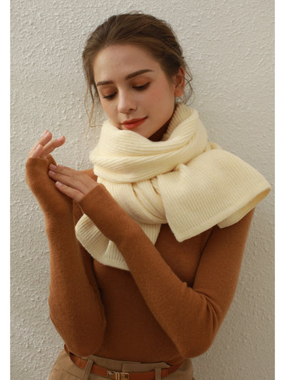 Arielle Cashmere blend Thread Scarf - Cream