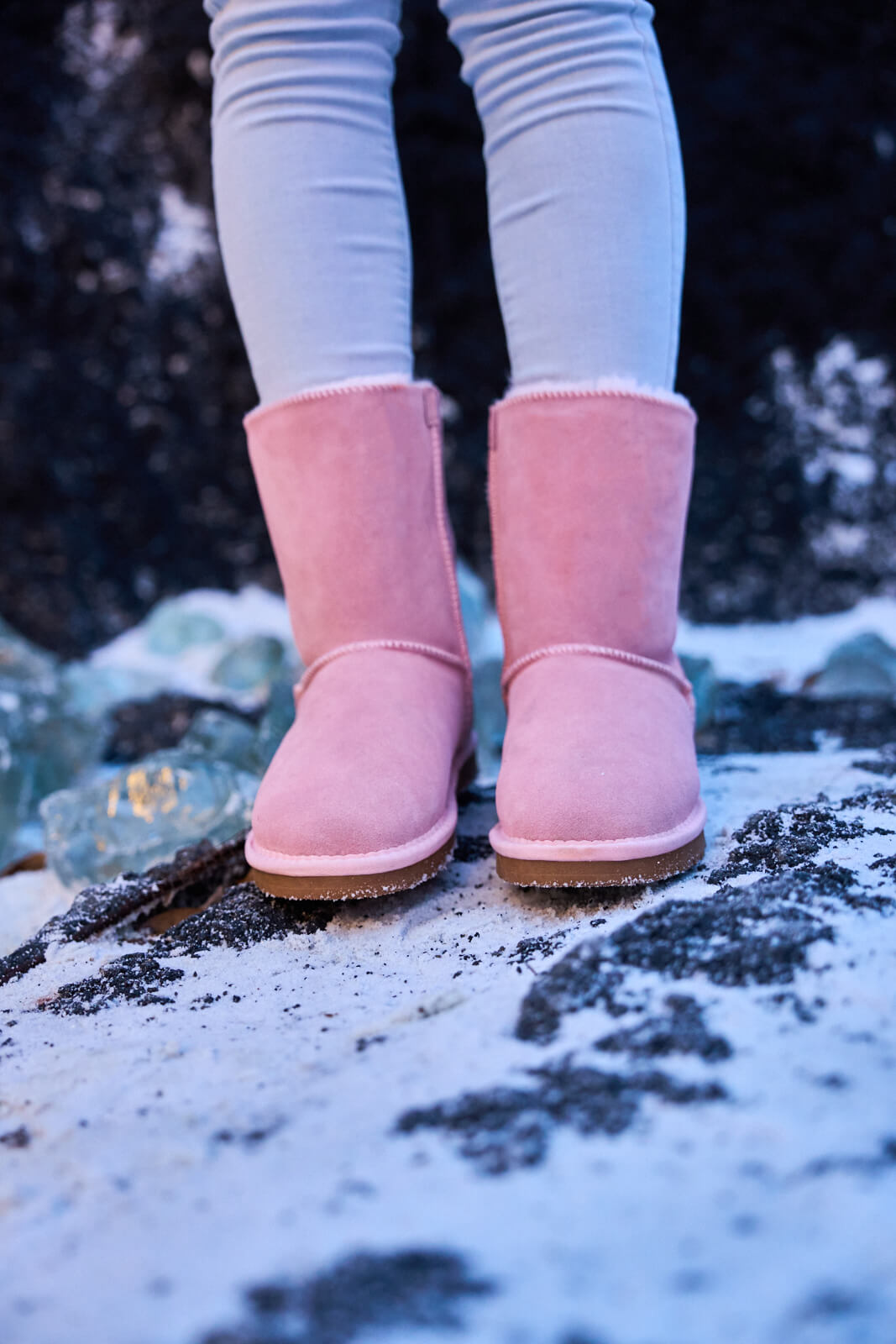 SMAIBULUN Ugg | Rhinestone Dual Bailey Bow Glam Ugg Boots - Pink