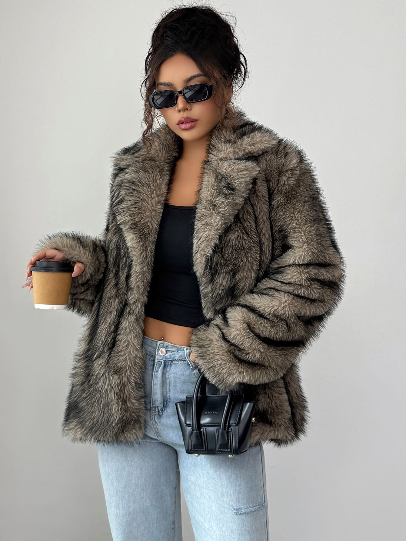 Fuzzy Feeling Faux Fur Coat