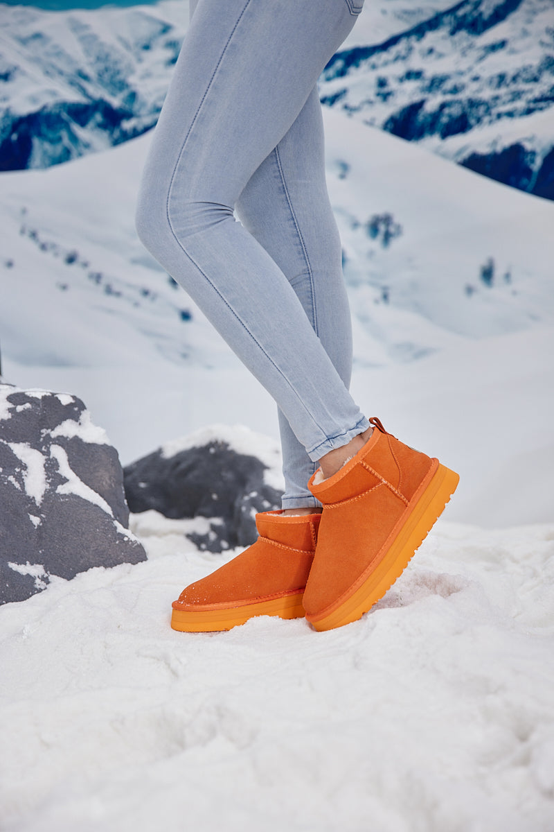 Smaibulun Ugg Ultra Mini Platform Low Ankle Boot Orange US10.5 EU44 Orange