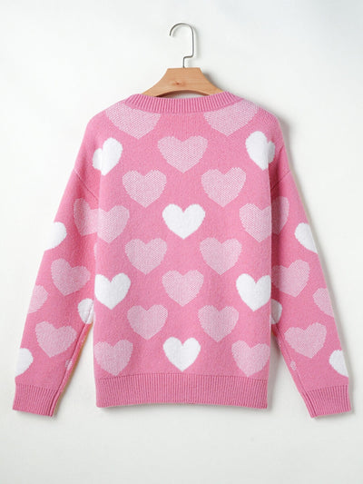 Love Letter Oversized Heart Pearl Sweater