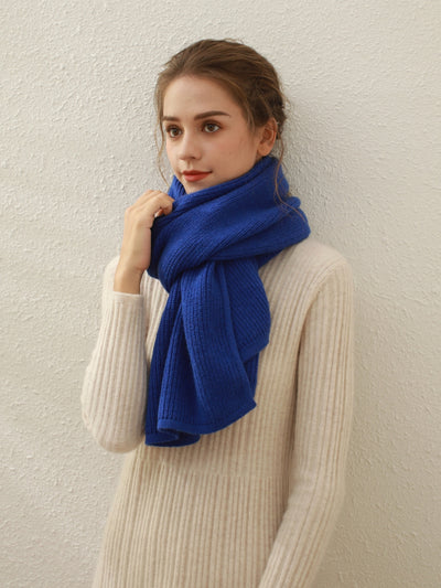 Arielle Cashmere blend Thread Scarf - Blue