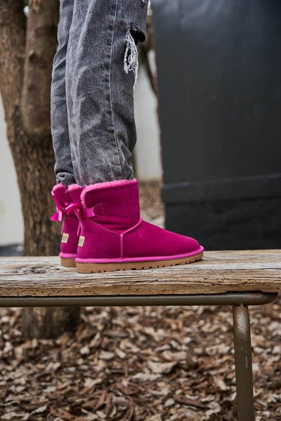 SMAIBULUN Ugg | Bailey Bow Ugg Mini Boots - Fuchsia